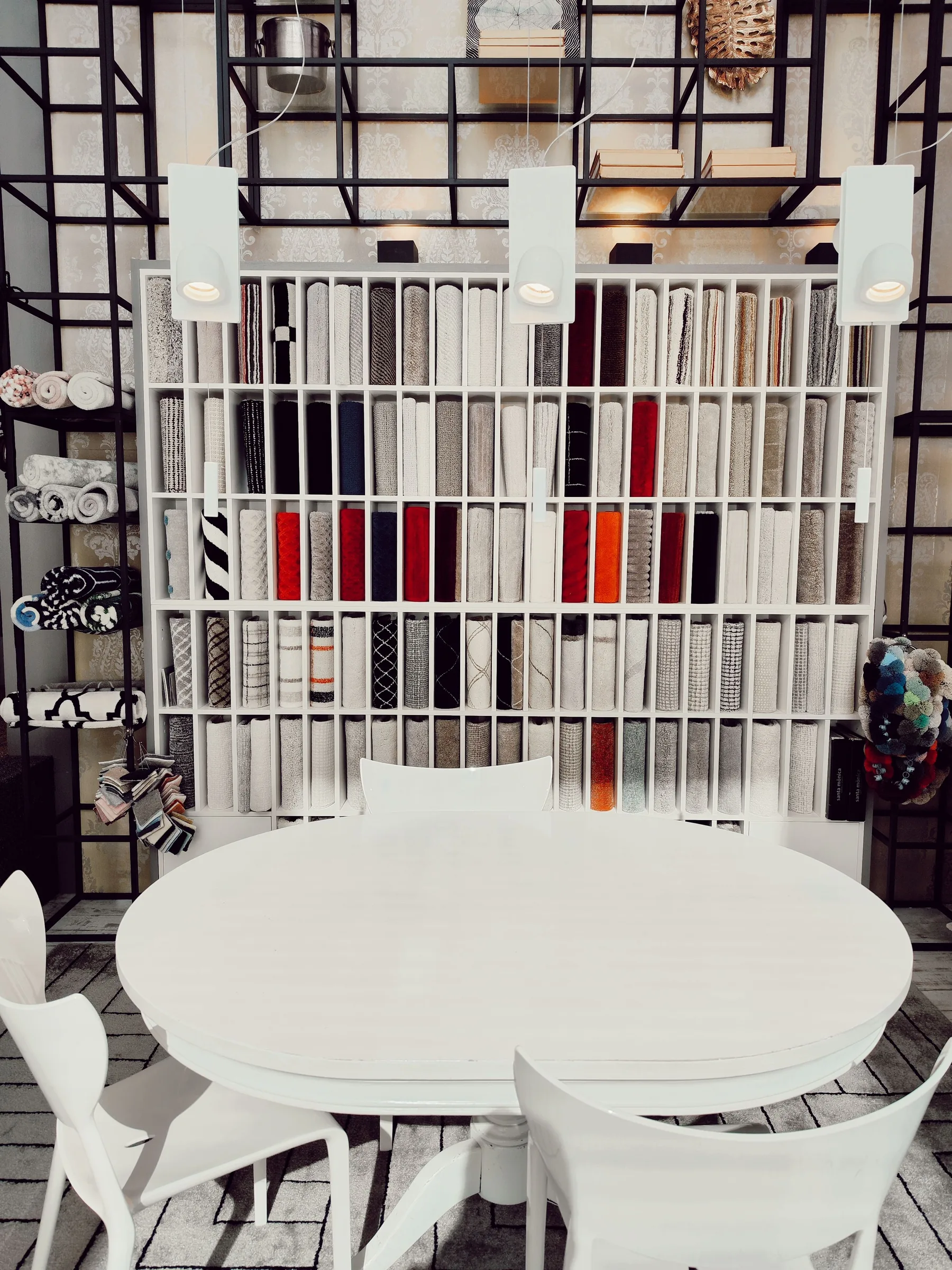 Representative furniture material and fabric display
