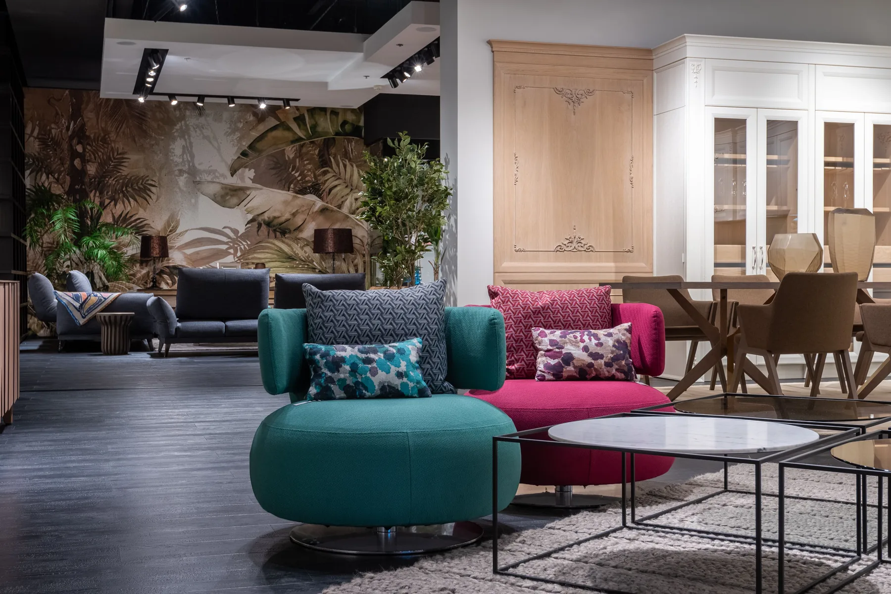 Representative modern sofa showroom